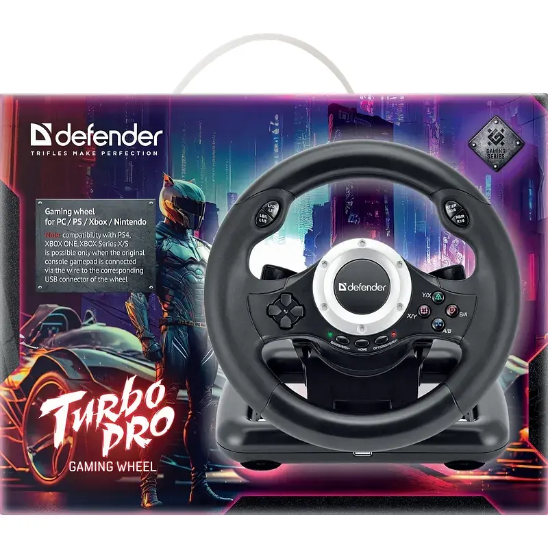 Кермо Defender Turbo Pro for PC/PS3/PS4/Xbox 10 кн. USB - фото 7
