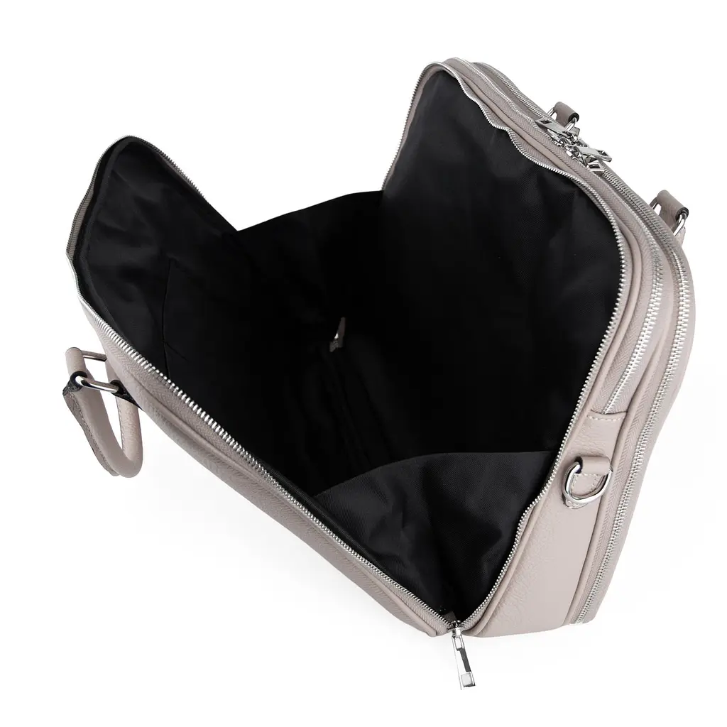 Шкіряна жіноча сумка для ноутбука Virginia Conti 03889 пудрова - фото 6