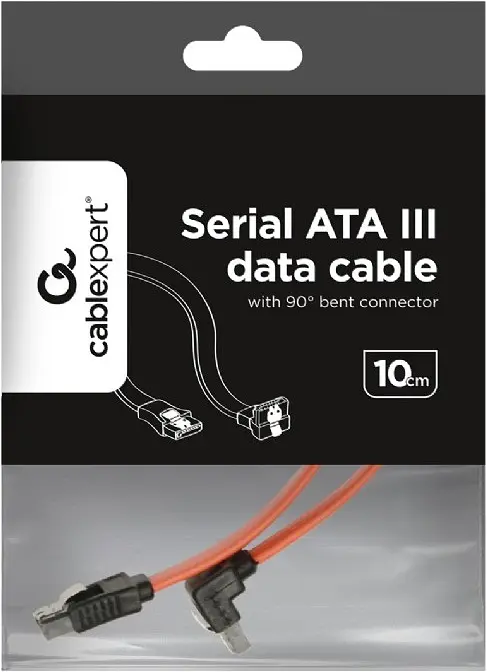 Кабель Cablexpert SATA III 0.1m із засувкою та кутовим роз'ємом (CC-SATAM-DATA90-0.1M) - фото 4
