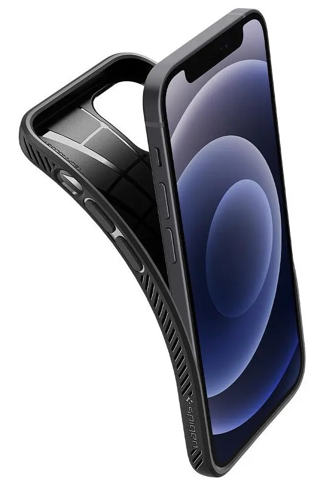 Чохол протиударний Spigen Liquid Air Armor ACS01744 для iPhone 12 Mini (5.4") Black - фото 2