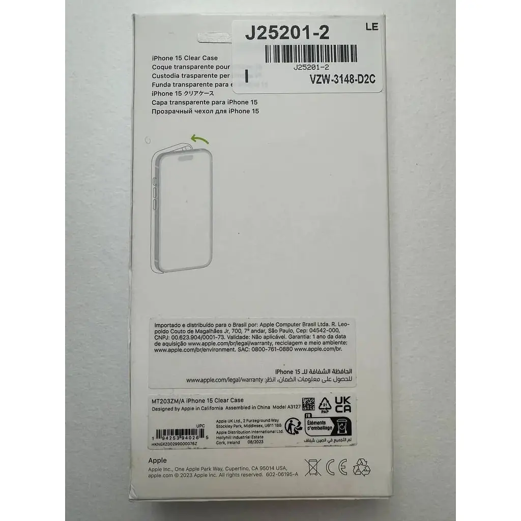 Оригинальный противоударный чехол Apple Clear Case with MagSafe для iPhone 15 (6.1") Прозрачный (MT203ZM/A) - фото 4