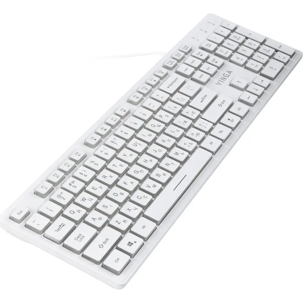 Клавіатура Vinga KB410 White [128775] - фото 4