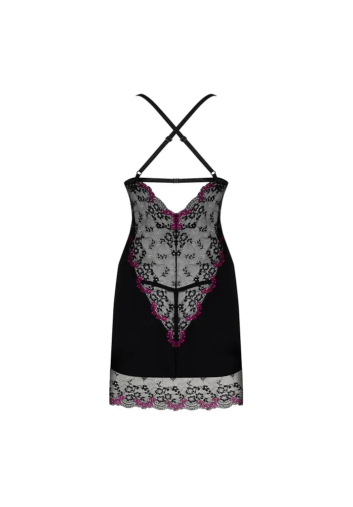 Комплект белья Obsessive Vanessme L/XL (черный) - фото 12