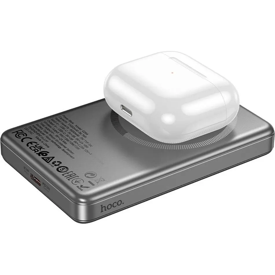 Зовнішній акумулятор Hoco Q26A Joy MagSafe 10000 mAh 20W Metal Gray [117332] - фото 3
