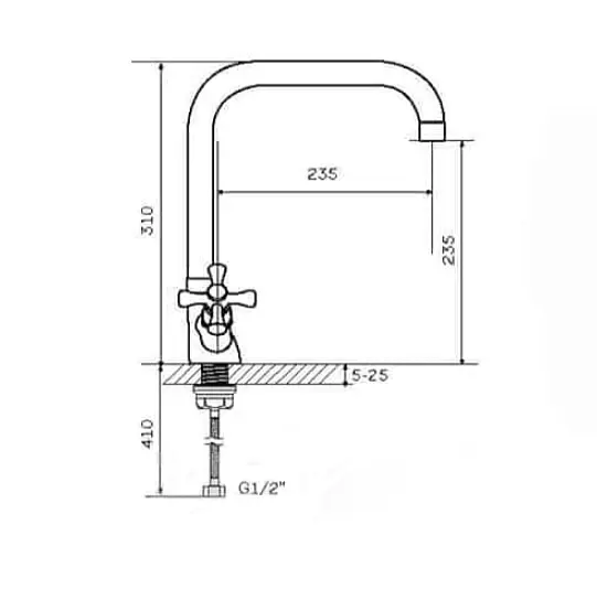 Змішувач для кухні Zegor/Troya DML4-C827 двовентильний 30412 - фото 2