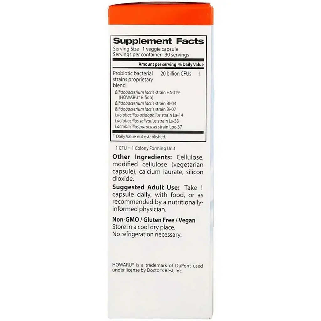 Пробиотики Doctor's Best Digestive Probiotic 20 млрд куо 30 вегетарианских капсул - фото 2