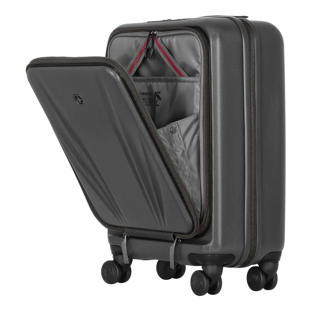 Wenger Валіза Wenger Skyon Hardside Carry-On, мала, з відсіком для н/б 16", полікарбонат, TSA, 4 колеса, розширення, USB, сірий - фото 9