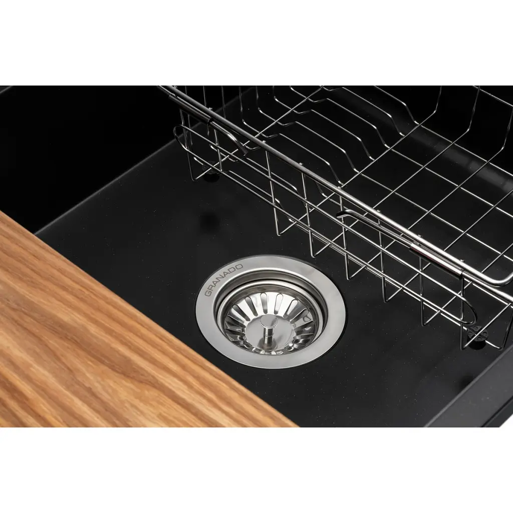 Мийка кухонна GRANADO Basic Artes black shine (+ змішувач Campo LUX inox + дозатор Redondo inox + коши (ksg1101) - фото 6