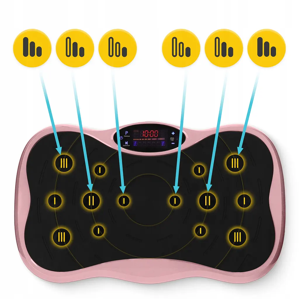 Віброплатформа для тренувань 4FIZJO Ultra+ з пультом та еспандерами Black/Pink (P-5905973402880) - фото 4