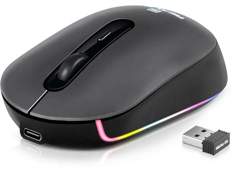 Миша REAL-EL RM-470W Dark Gray (EL123200049)