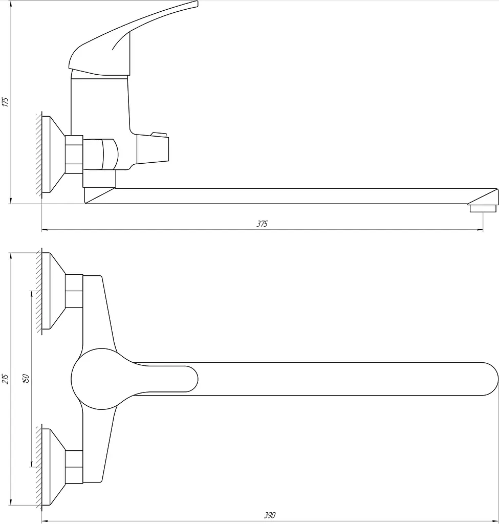 Смеситель для ванны Globus Lux Solly GLSO-208 Хром - фото 4
