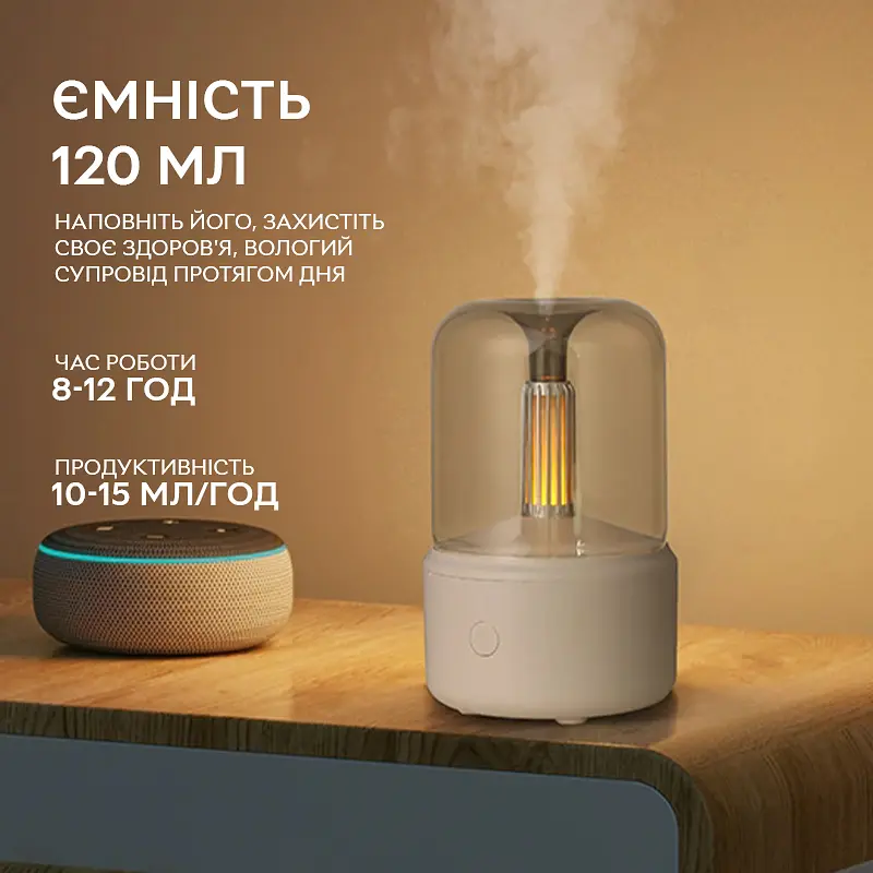 Увлажнитель воздуха портативный DQ-702 аромадифузор электрический Kinscoter 9.5х9.5х15 см hoz0012402 - фото 3
