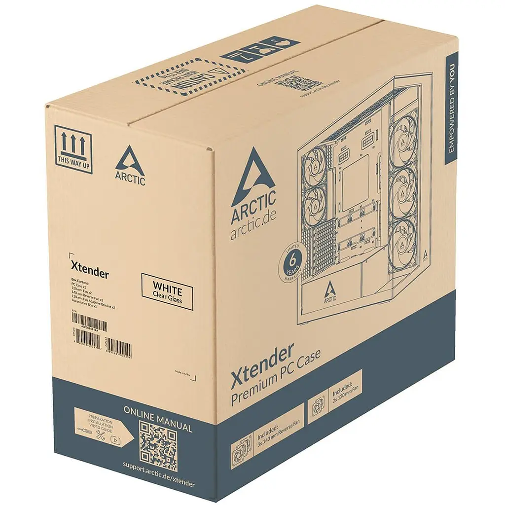 Корпус Arctic Xtender VG без БП White (ACPCC00017A) - фото 15