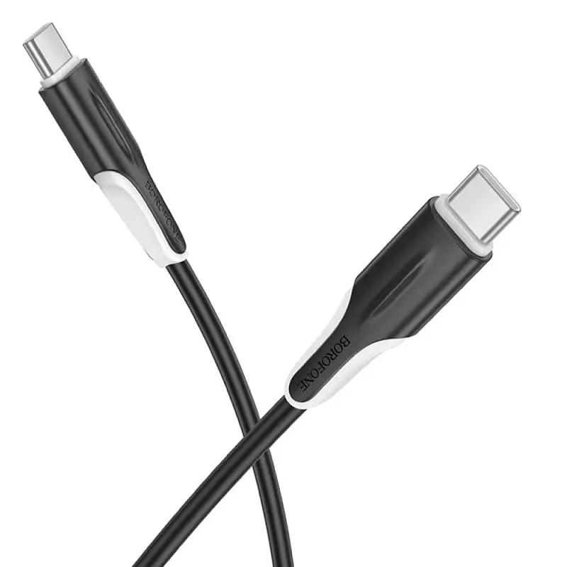 Дата кабель Borofone BX119 New Type-C to Type-C 60W (1m) Black - фото 2