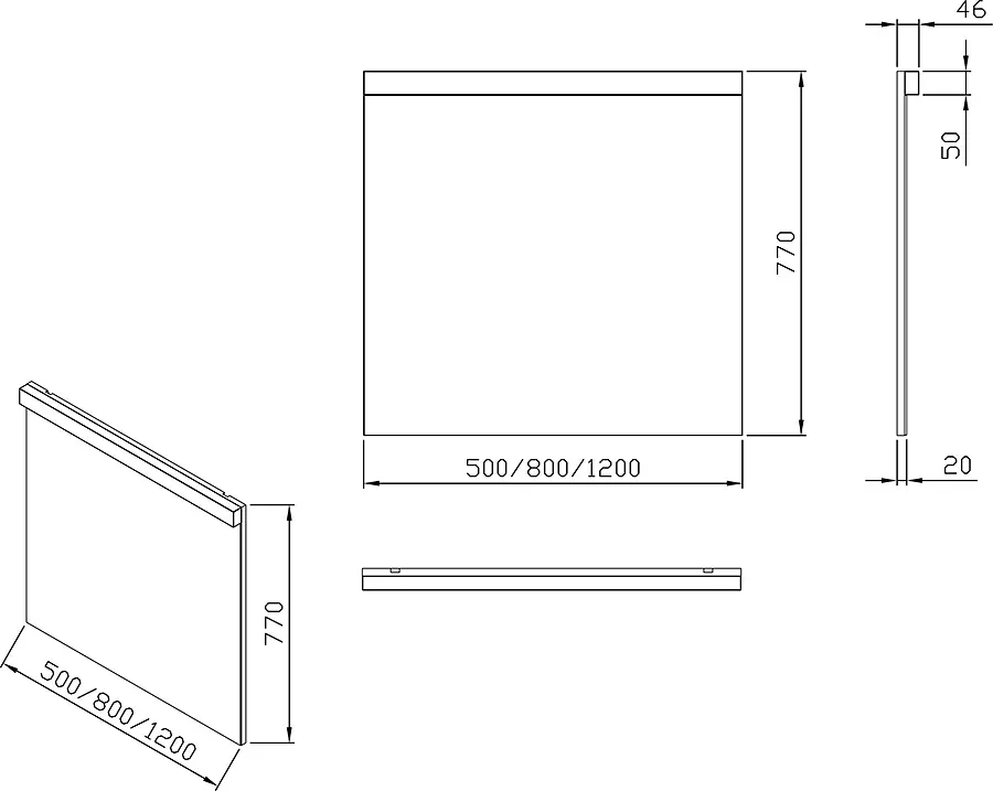 Дзеркало для ванної кімнати Ravak Natural 12000 X000001058 - фото 2