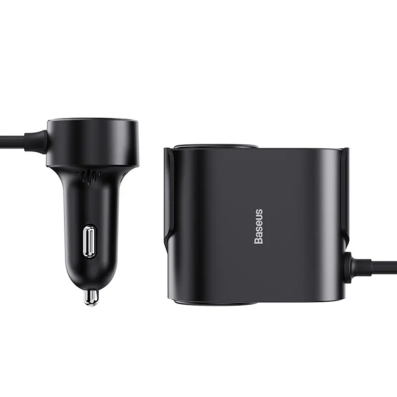 Автомобільний зарядний пристрій Baseus High Efficiency Pro 1-for-2 Car Cigarette Lighter 30W Cosmic Black (C00455300121-00) - фото 4