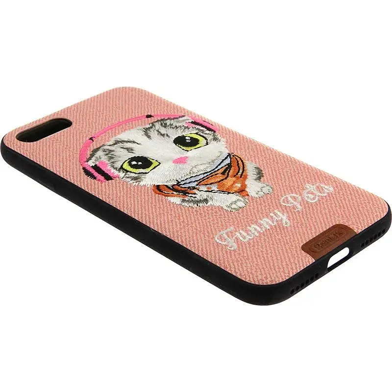 Чохол-накладка Remax Funny Pets Series Case Apple iPhone 7 Pink - фото 5