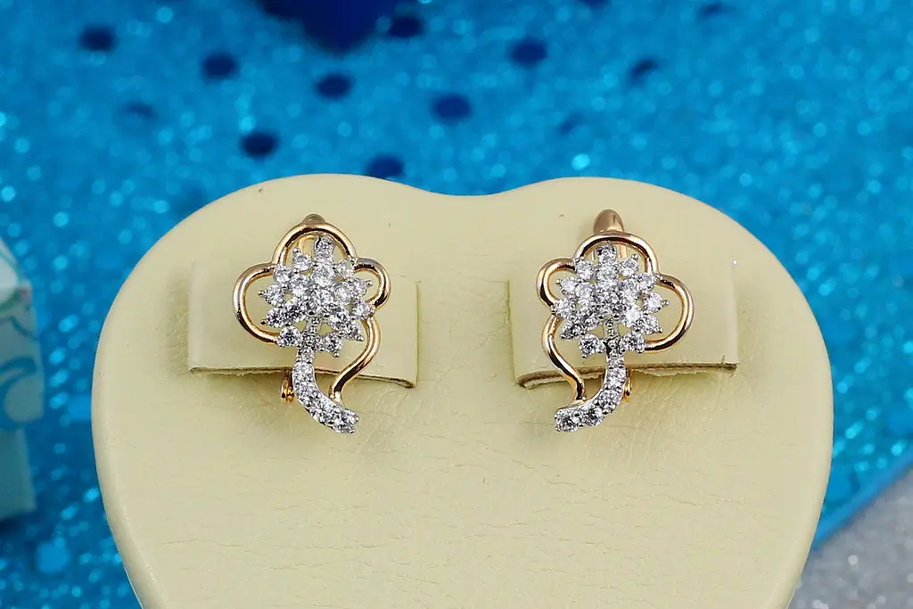 Сережки Xuping Jewelry родована кульбабка 1,5 см золотисті - фото 5