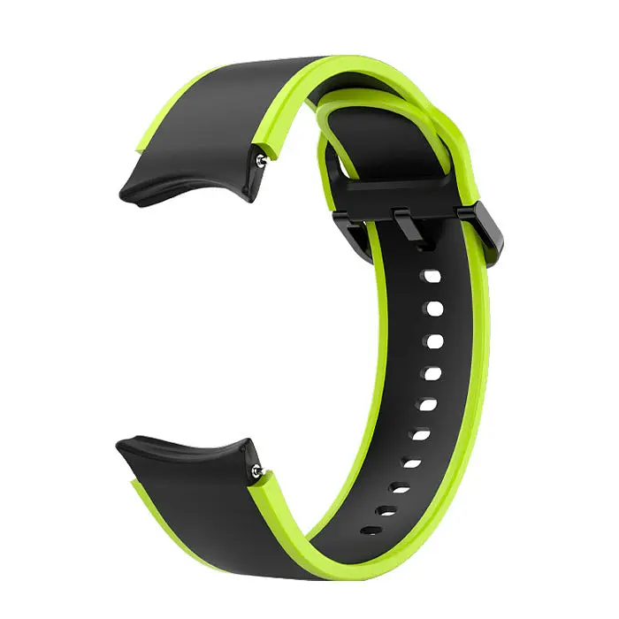 Браслет Double Line для Samsung Galaxy Watch 6 Classic 43mm 6 Classic 47mm - чорно-зелений ширина кріплення 20мм силікон Watchbands (W12-5WB81966105) - фото 3