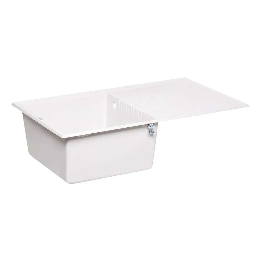 Кухонна мийка Lidz 860x500/240 WHI-01 (LIDZWHI01860500240) - фото 4