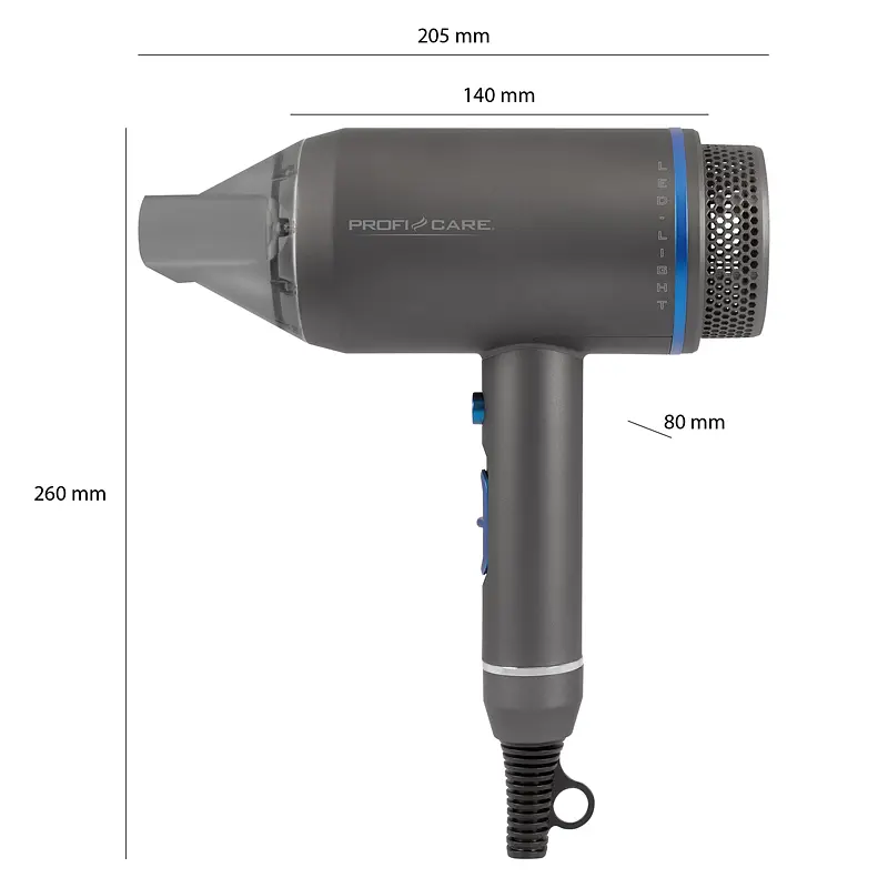 Фен PROFI CARE PC-HT 3082 Blue/Anthracite - фото 3