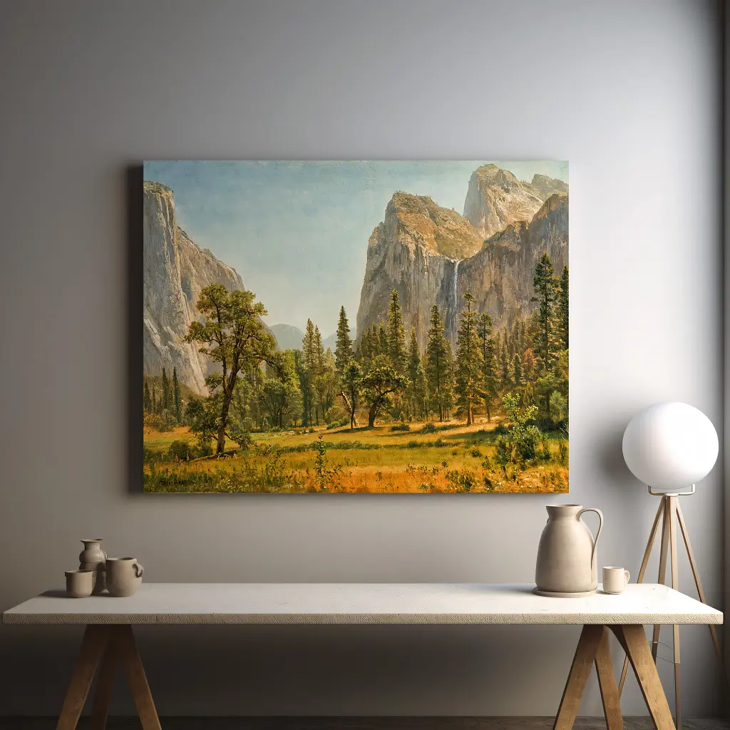 Інтер'єрна картина Водоспад Брайдл-Вейл, Альберт Бірштадт, Albert Bierstadt, репродукція картини, 60×80 см (id7007) - фото 3