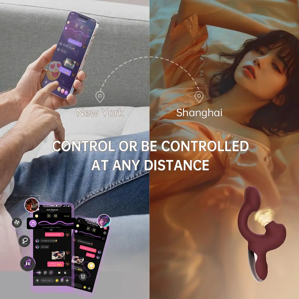 Смарт-вібратор Magic Motion Ponder Purple, подвійна стимуляція, віброяйце+язичок для клітора - фото 12