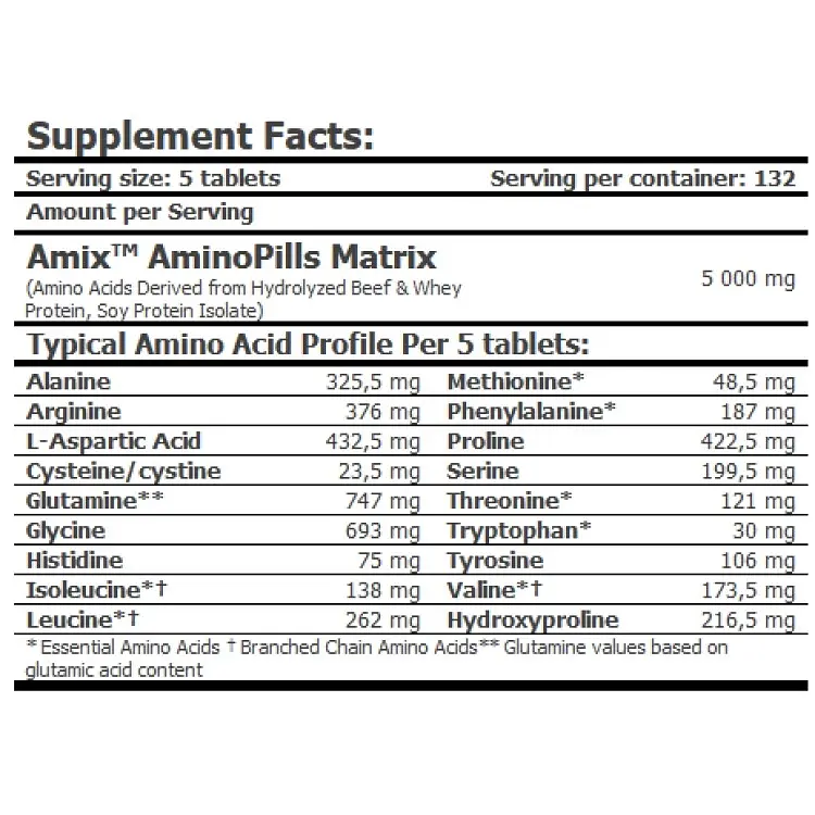 Комплекс амінокислот Amix Amino Pills 330 таблеток - фото 2