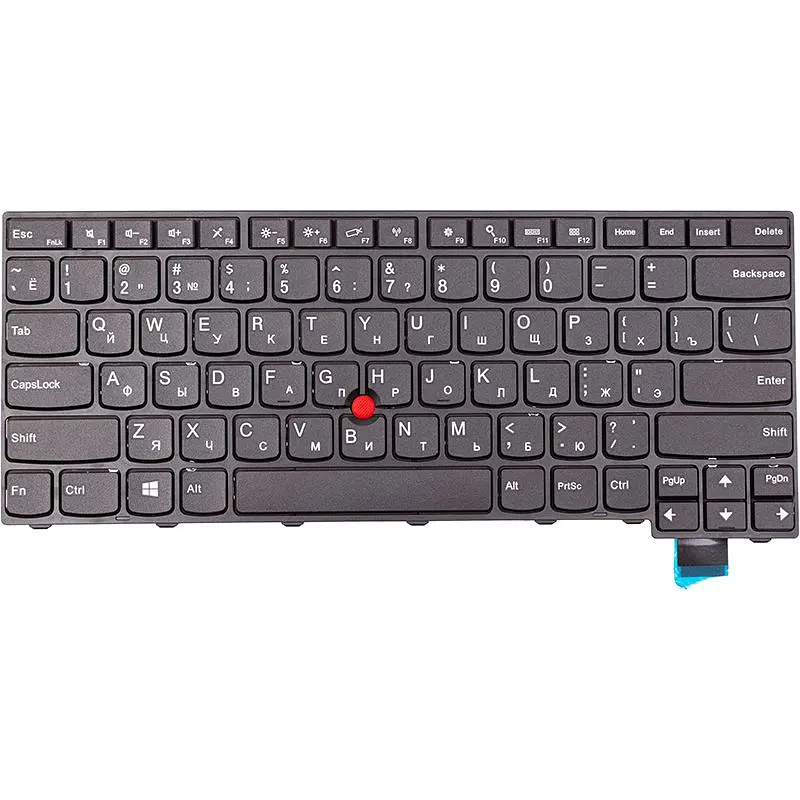 Клавіатура для ноутбука Lenovo ThinkPad T470s, чорна, чорний фрейм (KB314164)