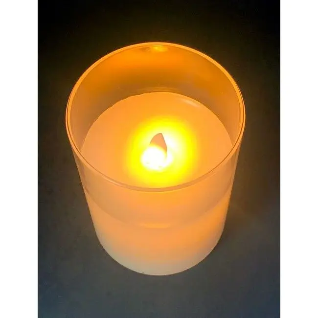 Свічка з Led підсвічуванням з полум'ям, що рухається 10х7.5х7.5 см - фото 3