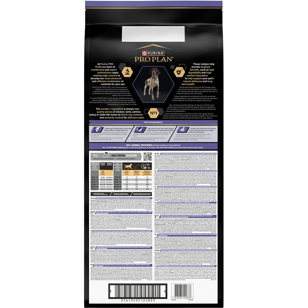 Сухий корм Purina Pro Plan Protein & Energy для дорослих собак усіх розмірів з куркою 14 кг - фото 4