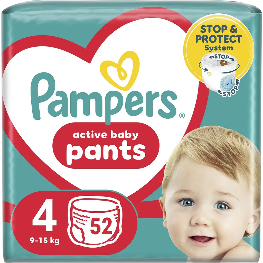 Подгузники-трусики Pampers Pants Maxi одноразовые 4 (9-15 кг) 104 шт. (2 уп х 52 шт.) - фото 2