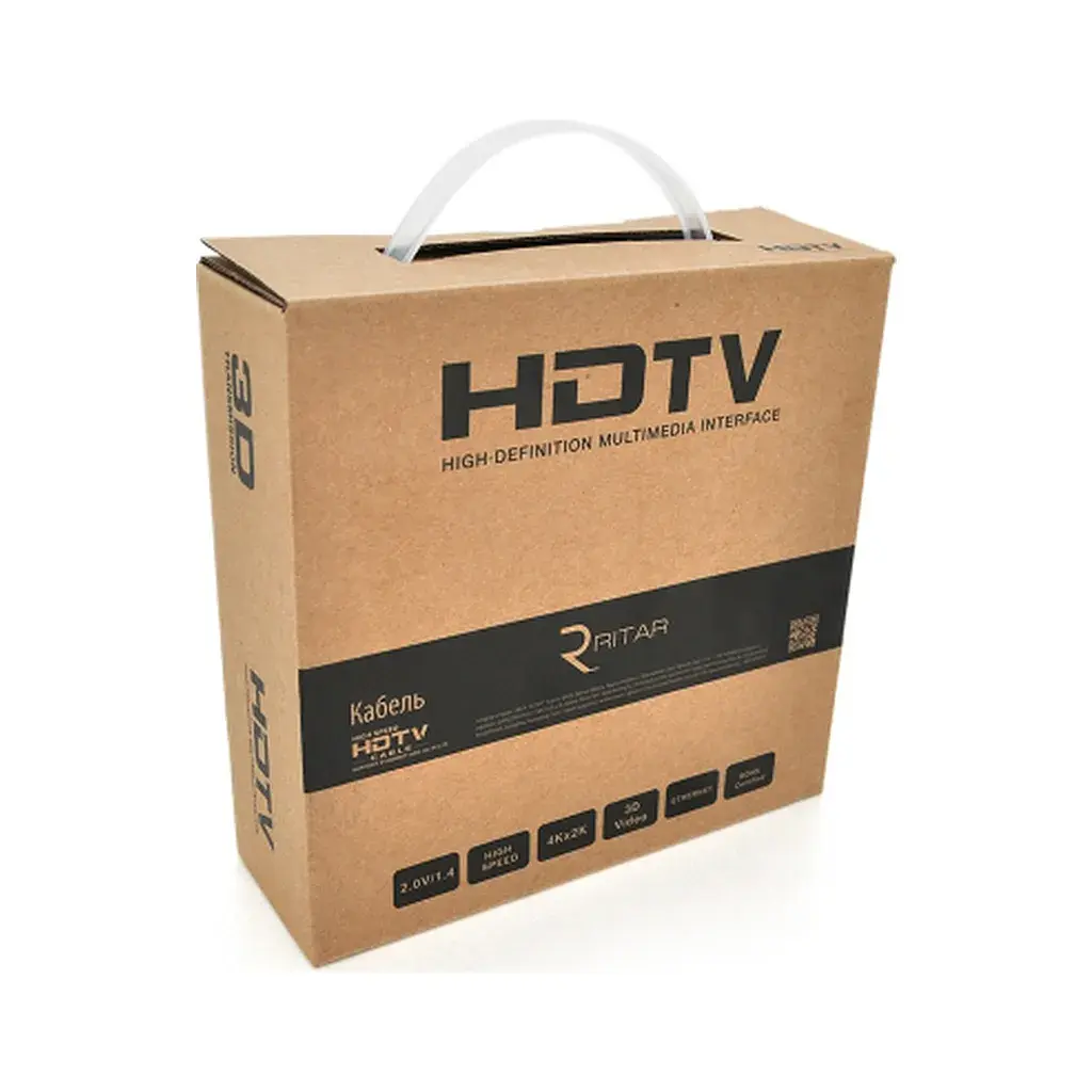 Кабель мультимедійний HDMI M to HDMI M 15.0m V1.4 4K black Ritar (HDMI(M)/(M)V1.4-15m-348B) - фото 2