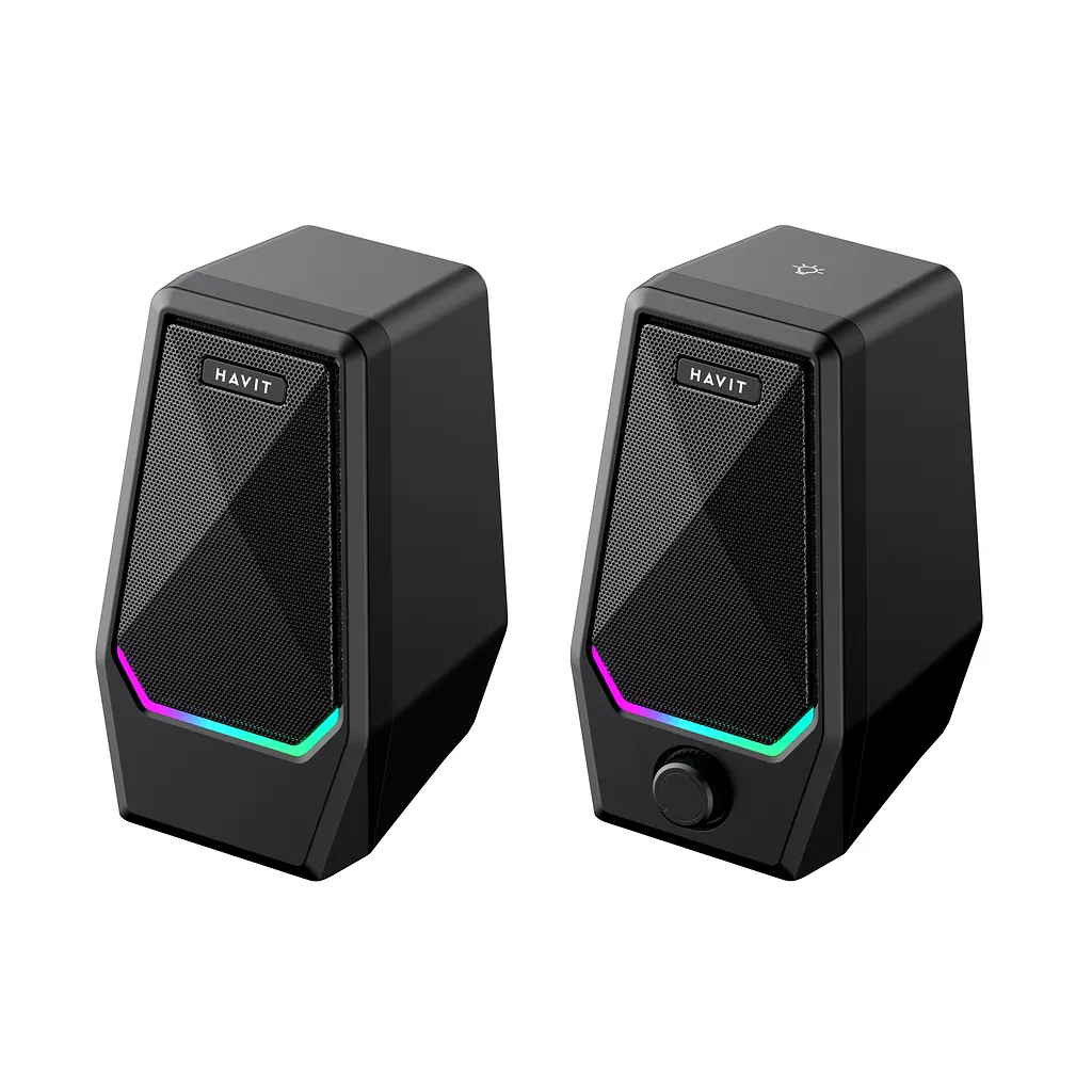 Стерео колонки HAVIT SK768 USB 10W RGB Black HAVIT (28644-000) - фото 9