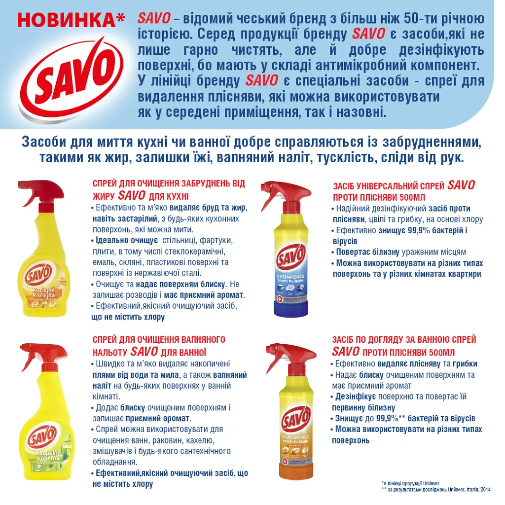 Спрей для чищення ванн Savo Проти цвілі 500 мл (8594005396746) - фото 3