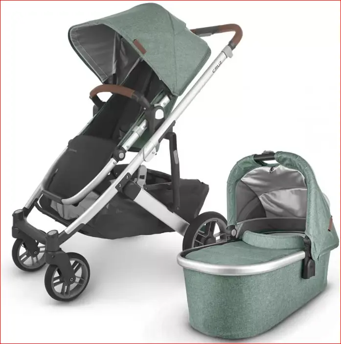 Універсальна коляска 2 в 1 UPPAbaby CRUZ 2, EMMETT (зелений меланж/срібляста рама/руда шкіра) - фото 2