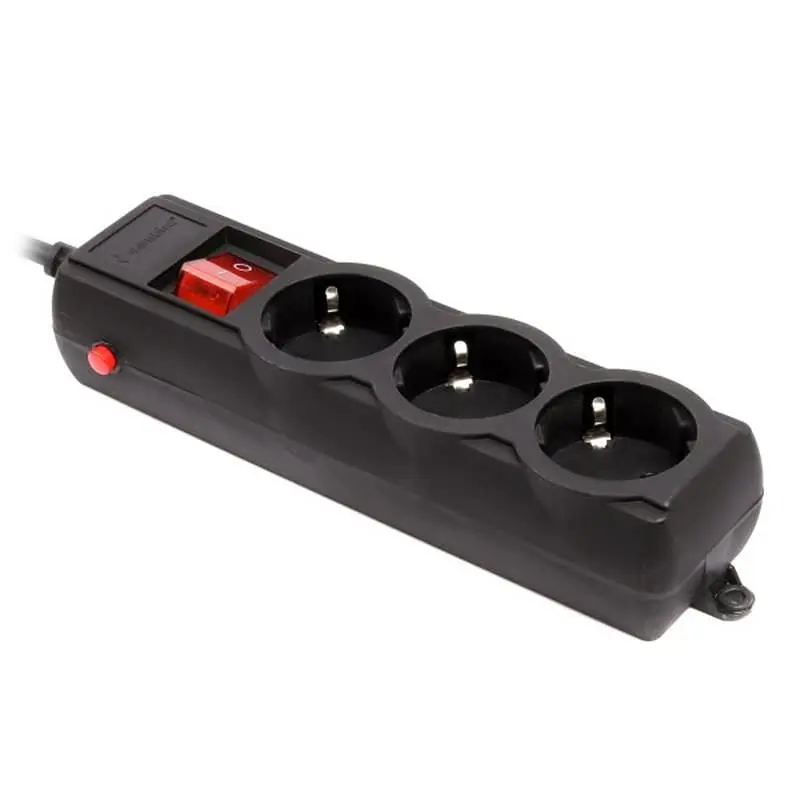 Фільтр живлення Gembird Pro 3 розетки, 4.5м, чорний (SPG3-G-15B-PRO) - фото 2
