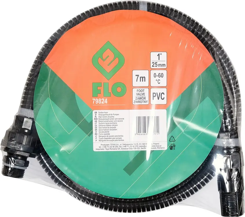 Шланг всасывающий в насосы Flo 1" с ситом и обратным клапаном 7 м (79824) - фото 4