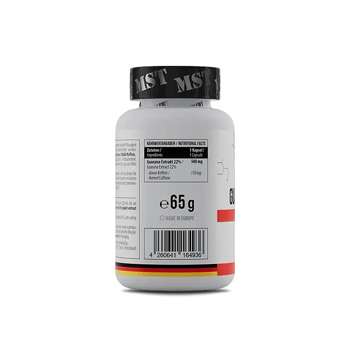 Передтренувальний комплекс MST Nutrition Guarana 22%, 90 капсул - фото 2