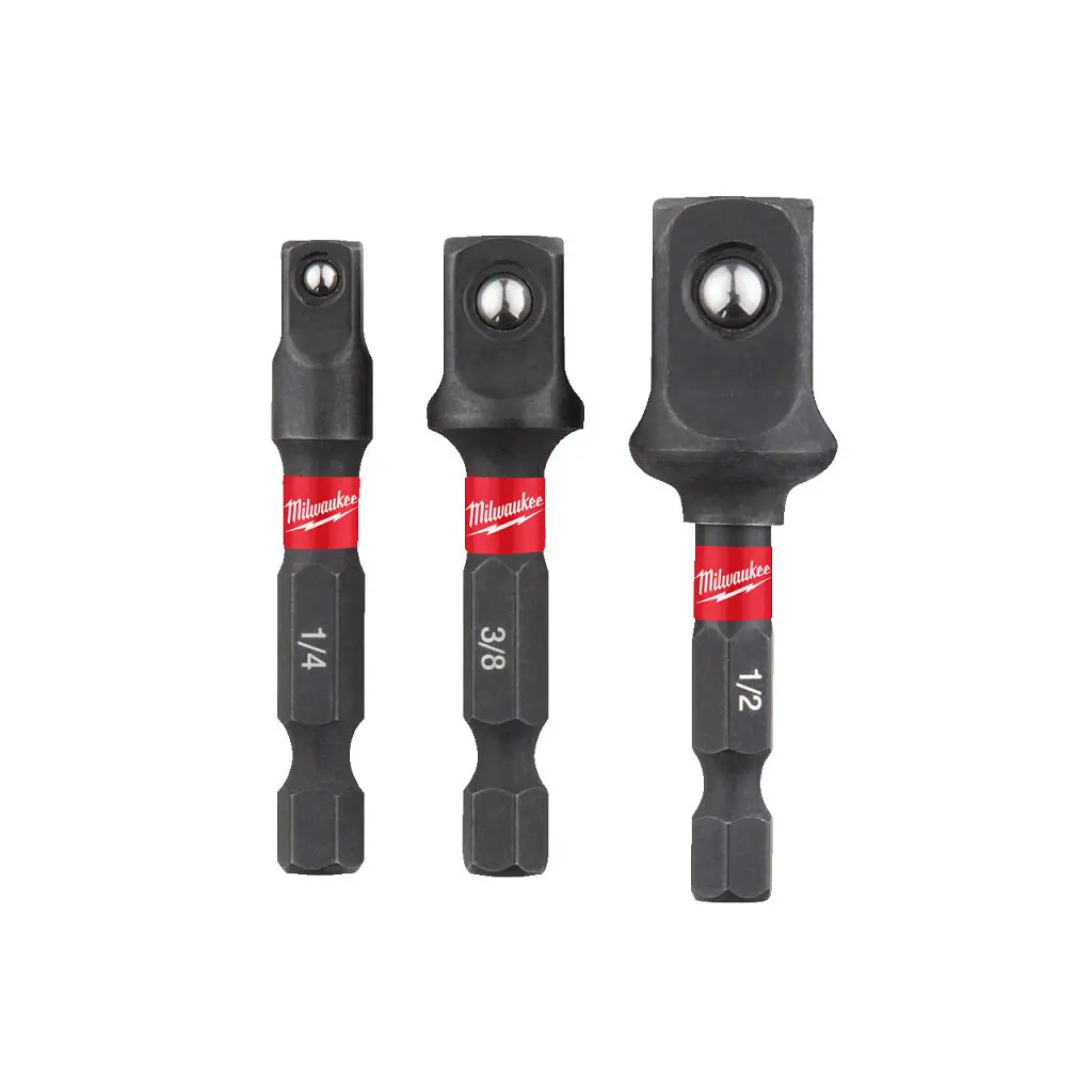 Адаптер для інструменту Milwaukee 1/4" HEX на квадрати 1/4", 3/8", 1/2" (4932479228) - фото 2