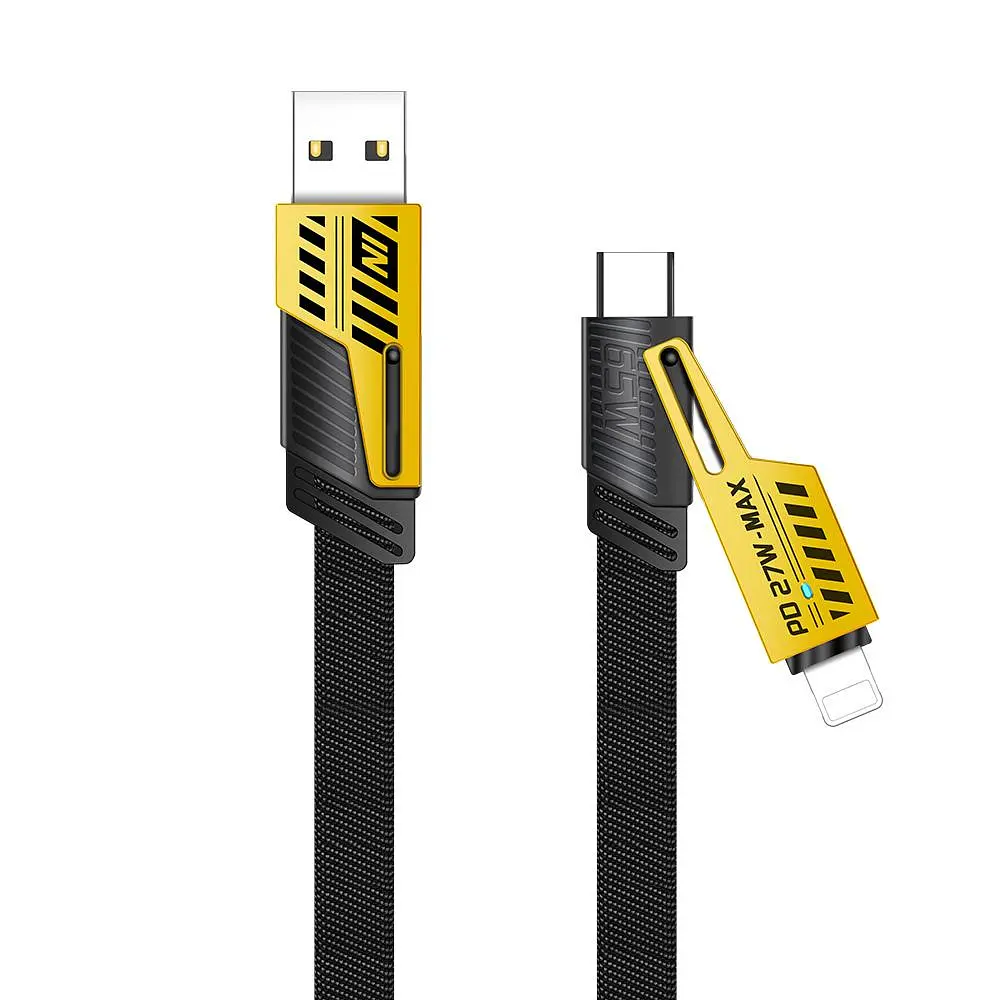 Кабель XON SmartCable Type-C/Type-A - Type-C/Lightning PD 60W 2м MultiLink (SC7ACL6W2B 3329) Чорний - фото 4
