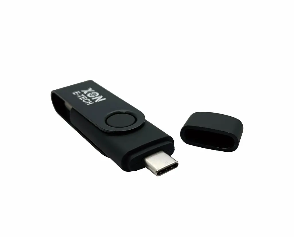 Флеш-накопитель XON FlashDrive DuoConnect 128GB (USB 2.0 + USB Type-C) Черный (FX2DR128PB 7539) - фото 6