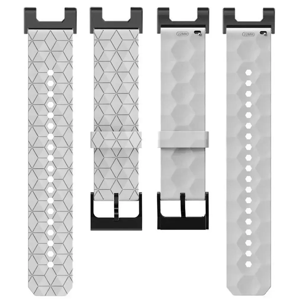 Ремінець Primolux Dimond силіконовий для годинника Xiaomi Amazfit T-Rex (A1918) / T-Rex Pro (A2013) - White - фото 4
