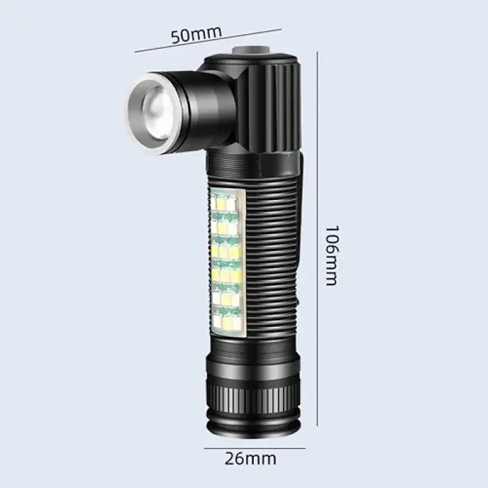 Ліхтар акумуляторний налобний ручний ЗУ USB zoom SY-2209-Р50+18SMD - фото 6