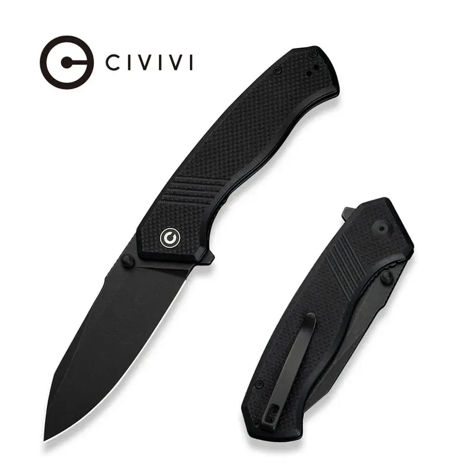 Ніж складаний туристичний Civivi Placoid, (9.3 см) 14C28N / G10 чорний - фото 10