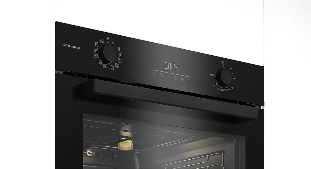 Духовой шкаф электрический Beko A дисплей конвекция телескопические направляющие 72 л черный - фото 5