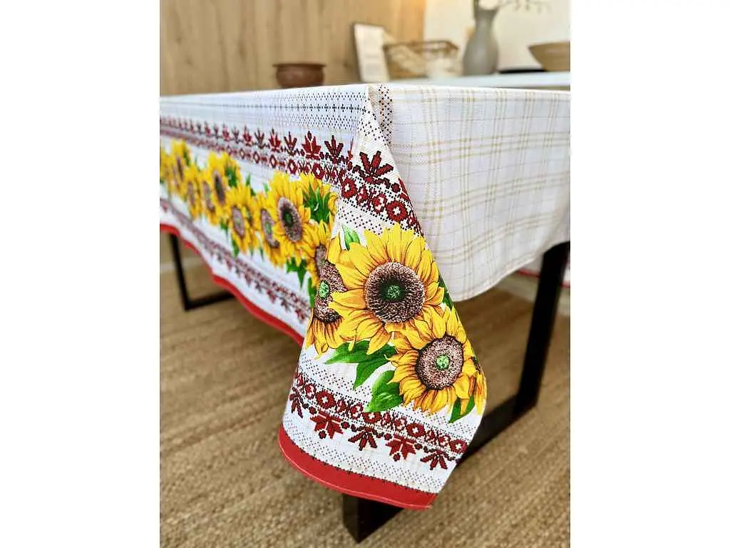 Скатертина ПЛАТКИ-ОПТ 110*150 бавовняна "Хуторянка" - фото 4