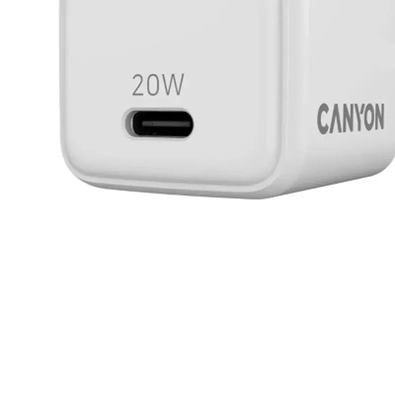 Зарядний пристрій Canyon CU20C GaN 20W 1xPD EU White (CNS-CUW20C) - фото 4