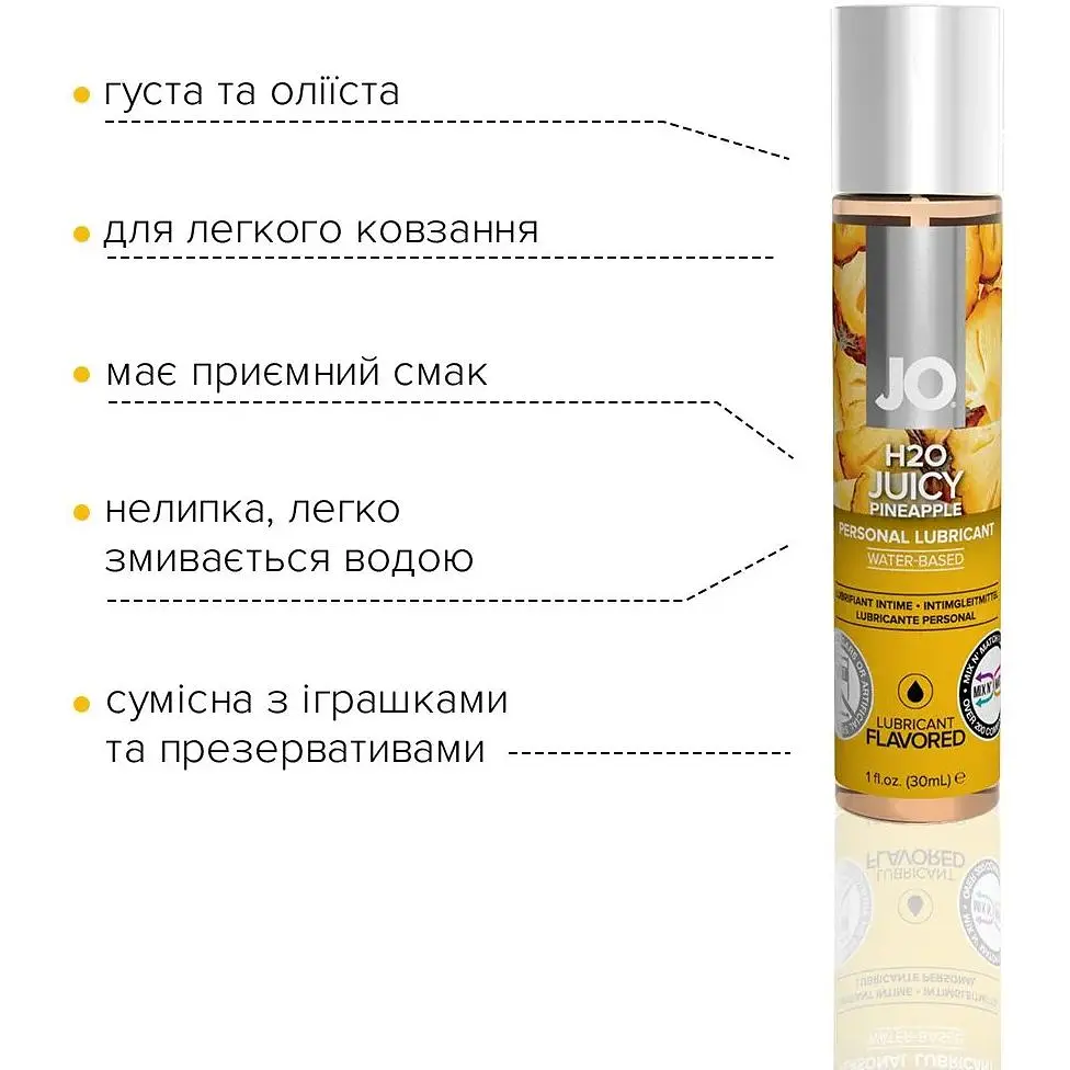 Змазка на водній основі System JO H2O - Juicy Pineapple (30 мл) - фото 3