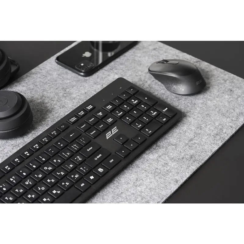 Клавиатура 2E KS260 WL EN/UKR Black - фото 6